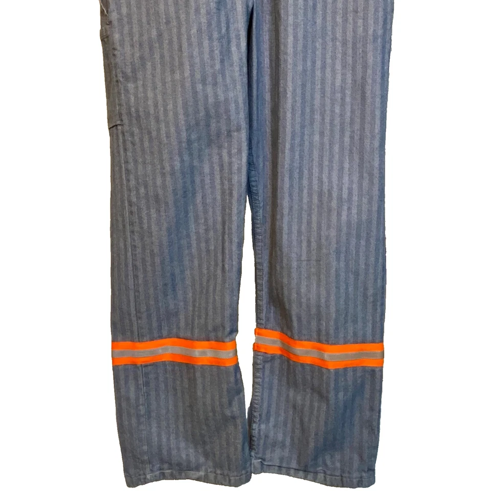 Vintage RED KAP Coverall Men's 40 RG Button Front Blue Herringbone Denim USA - Image 2 of 4