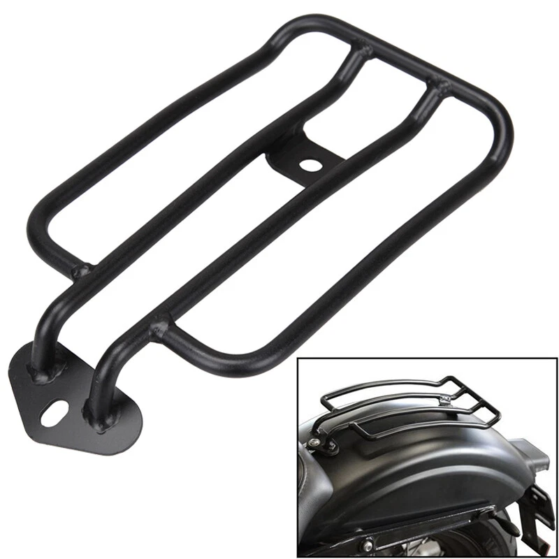 Single Rear Fender Solo Seat Luggage Rack For Harley Sportsters 883 XL1200 04-18 Foto 4 de 4