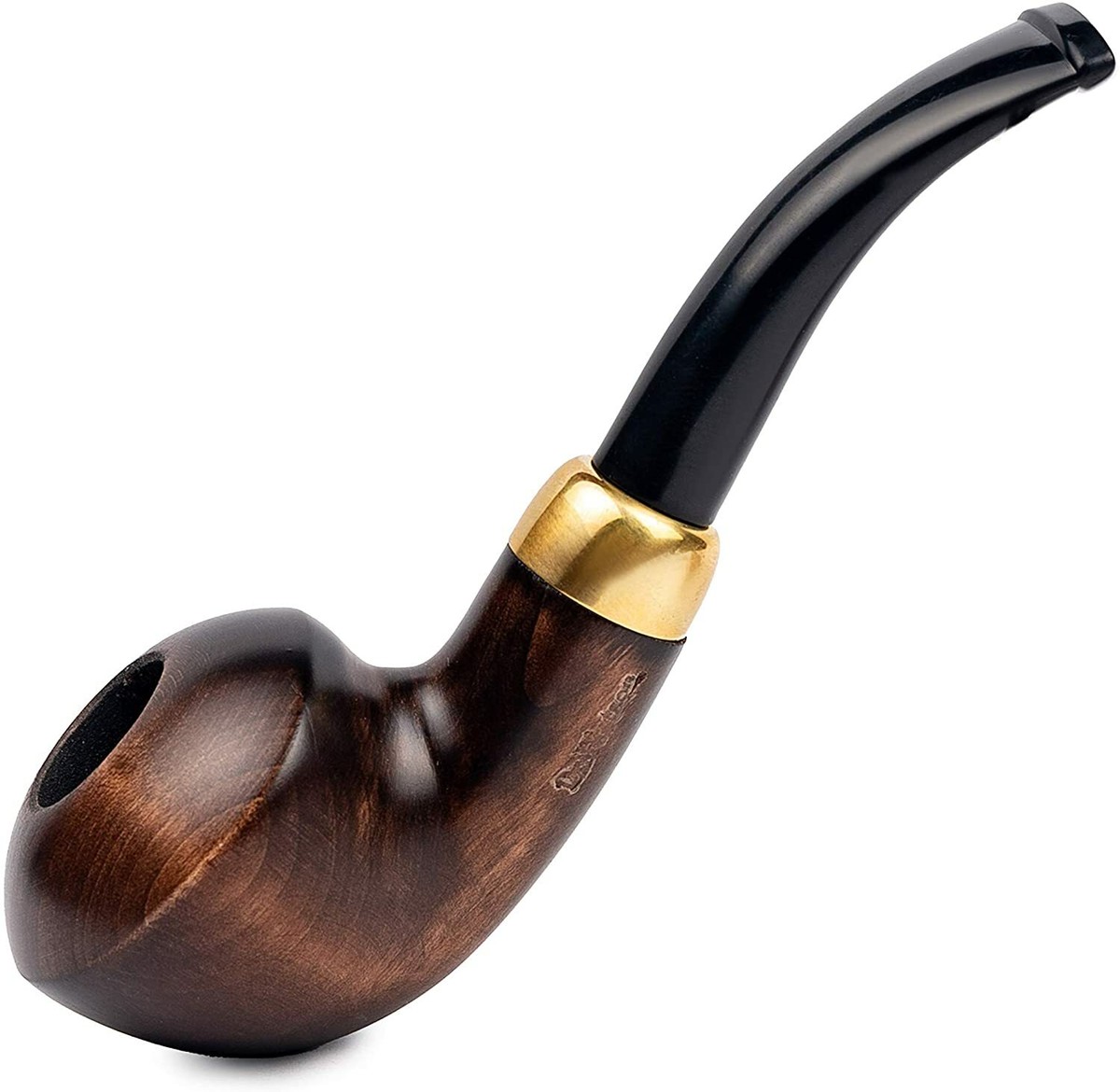 Dr. Watson - Wooden Tobacco Smoking Pipe, Classic, Fits 9mm filter, Brown