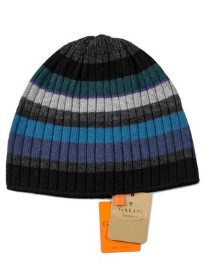 Cappello Cuffia piccola Uomo Gallo in Lana Fantasia Righe Multicolor -  OSC122 | eBay