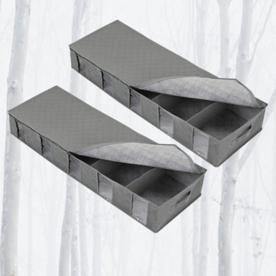 2 Pcs Boîte De Rangement achats Conteneur À Vêtements Pliable Conteneurs Stockage
