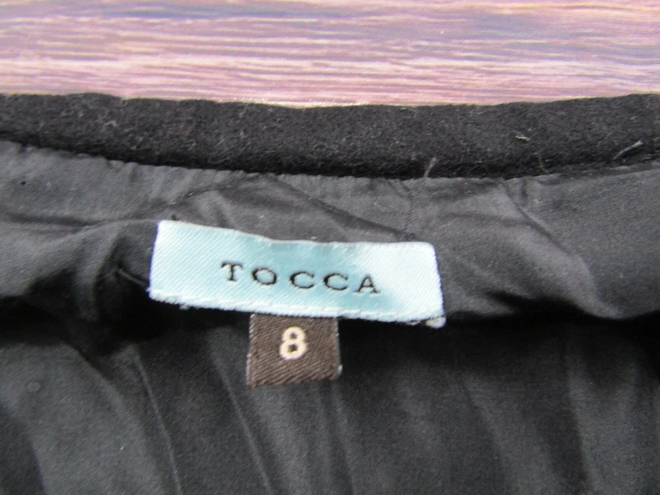 Tocca 女式 8 码黑色红色及膝铅笔直裙二手 — 第 2/4 张图片