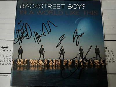 Backstreet Boys In A World Like This cd with signed cd booklet by