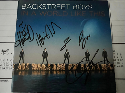 Backstreet Boys In A World Like This cd with signed cd booklet by