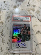 2017 Panini Hoops Giannis Antetokounmpo Hot Signatures Red Auto /25 PSA 10 POP 1