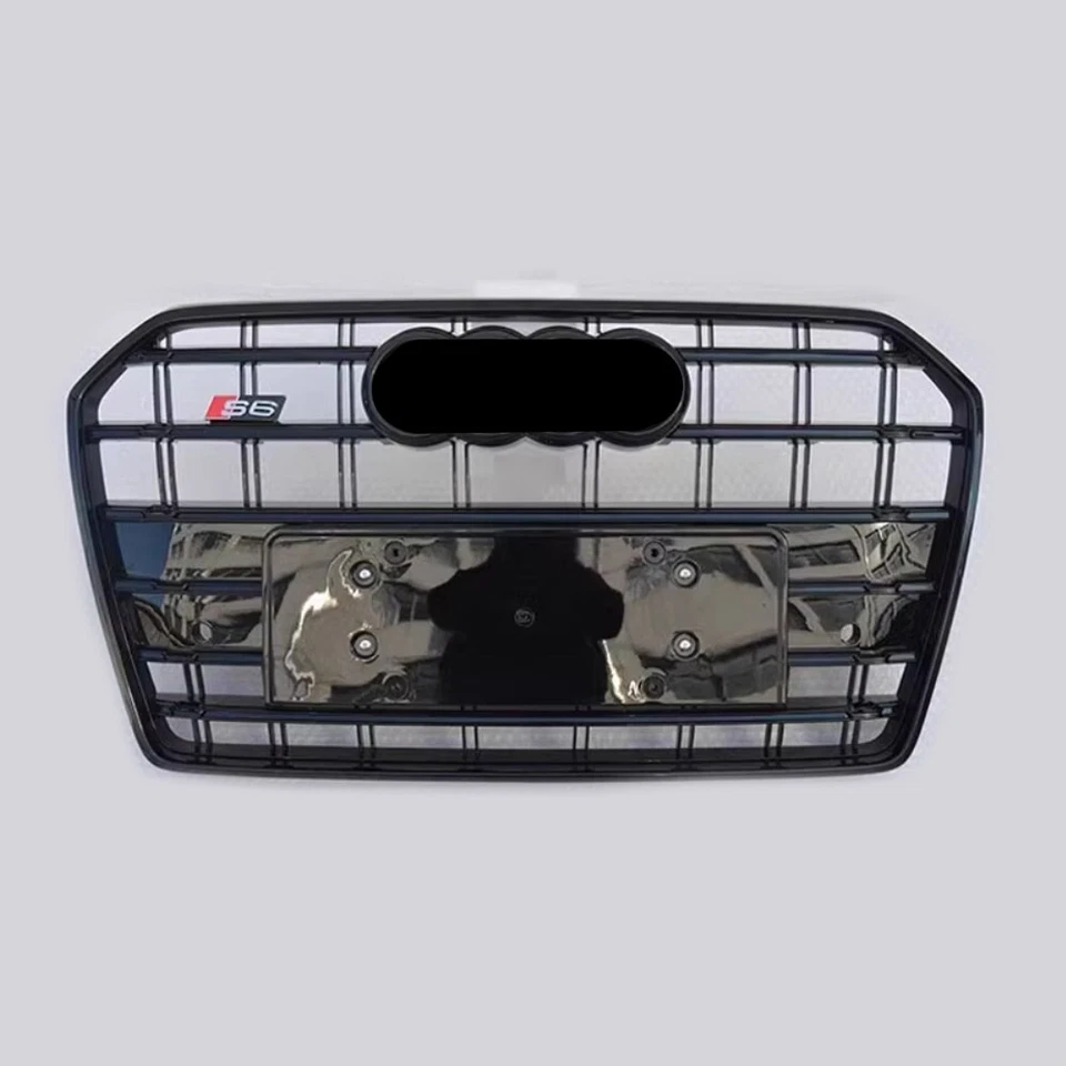Front Grill For Audi A6 C7.5 S6 2016-18 Front Grille S6 Gloss Black Grill - Image 3 of 4