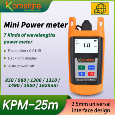 Portable FTTH Fiber Optical Test Tool Fiber Optic Power Meter KPM-25M with LED