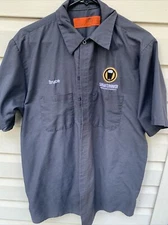 Smartmouth Brewing Norfolk Va  brewer’s work shirt - Red Kap Brand L