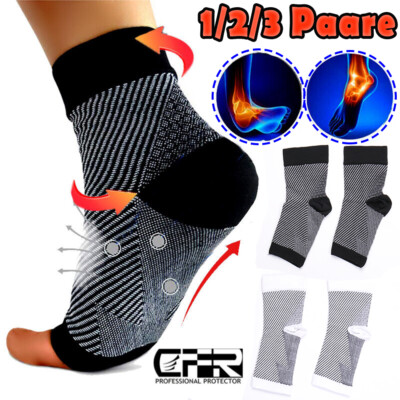 Compression Socks Sleeve Ankle Arch Support Plantar Fasciitis Heel Foot Pain US