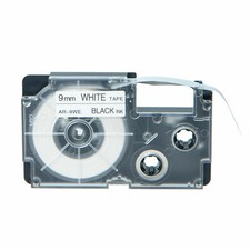 1-Pk/Pack Casio XR-9WE Black on White Label Tape for EZ Printer KL-100 120 750