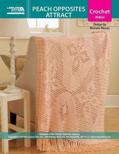 Crochet Pattern Book FILET AFGHANS ~ 8 Designs ~ Butterfly, Ripple, Seagull + - Picture 6 of 10