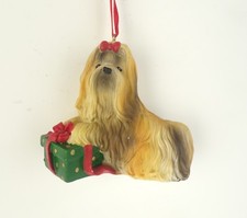 NEW Lhasa Apso Dog Breed Pup Puppy Pooch Resin Holiday Christmas Tree Ornament
