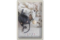 Blechschild Reise 20X30 Cm Skandinawien Europa WollmüTze BäR Schild Tin Sign