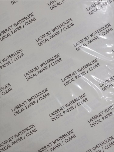 25 sheets Premium CLEAR LASER waterslide decal transfer paper - Picture 2 of 3