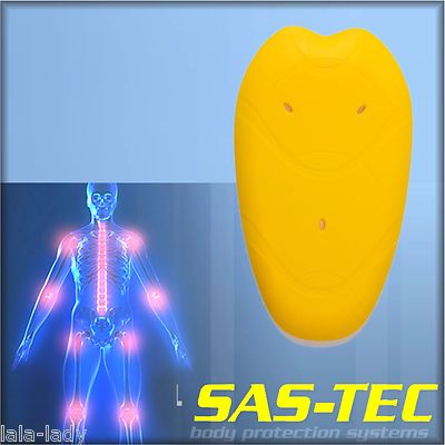 SAS-TEC viscoelastischer Rückenprotektor SCL-S gelb Motorradjacke 32cm Protektor