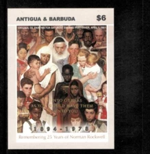 Antigua 2003 - Norman Rockwell Art - Souvenir Stamp Sheet - Scott #2726 - MNH