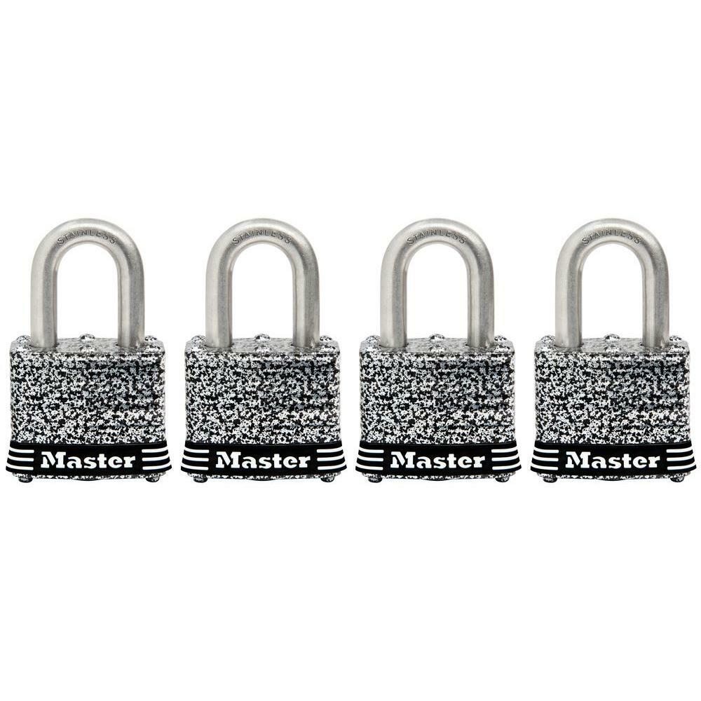 Master Lock 1-9/16in (40mm) Wide Laminated Stainless Steel Pin Tumbler Padlock;