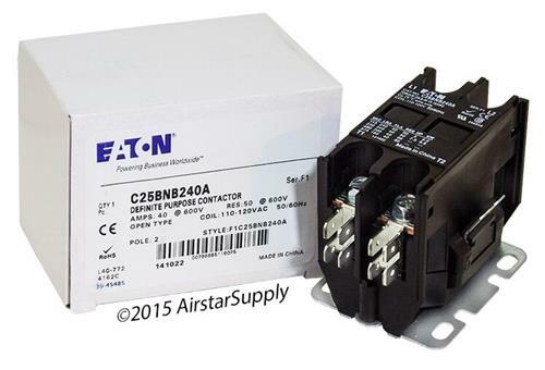 40 AMP 2-Pole 120V Coil C25BNB240B Contactor Replaces CR453CE2ABB 8910DP42V02