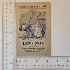 Kohler Remedies Reliable "Loves Fate" Quack Medicine Advertising Pamphlet