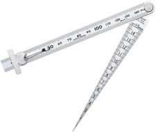 Shinwa Taper Gauge 62612 1.0mm-15mm Inner diameter Gap Scale with Straight Ruler