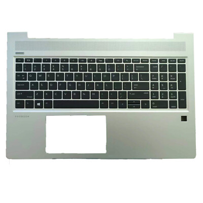 New Silver Palmrest Backlit For HP Probook 450 455 G6 G7 Keyboard L45090-001 US