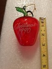 2.5" Red Apple Figurine Glass Christmas Ornament — photo 4