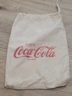 Vintage Collectible Advertising Enjoy Coca Cola Canvas Drawstring Bag 17x12
