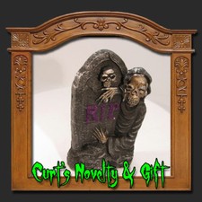 GRAVEYARD TOMBSTONE GOLD REAPER Halloween Decor New