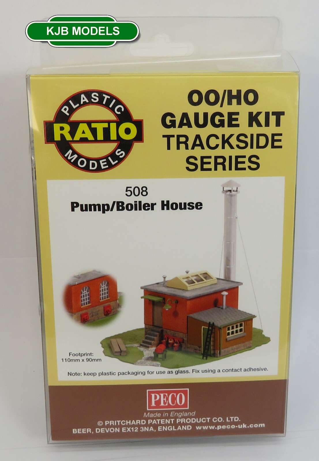 Ratio 508 Pump House / Boiler House With Chimney - Plastic Kit OO Gauge