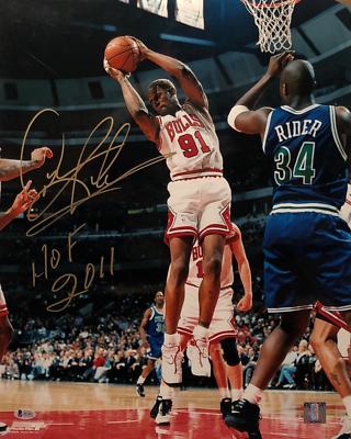 dennis rodman signed basketball