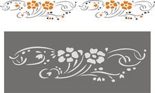Malerschablonen Bl&uuml;ten Wandschablone Stupfschablone Wanddekoration Bl&uuml;tenstrau&szlig;