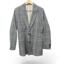 Samsøe Samsøe Barletti Checked Blazer Ladies Medium Uk10 Clueless Retro Rrp £211