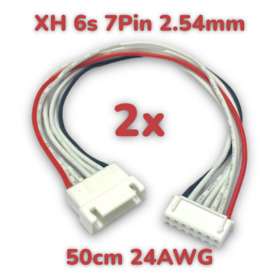   2 Stück 6S 7Pin XH 50cm Balancerkabel Verlängerung Ladekabel Lipo Akku Kabel  