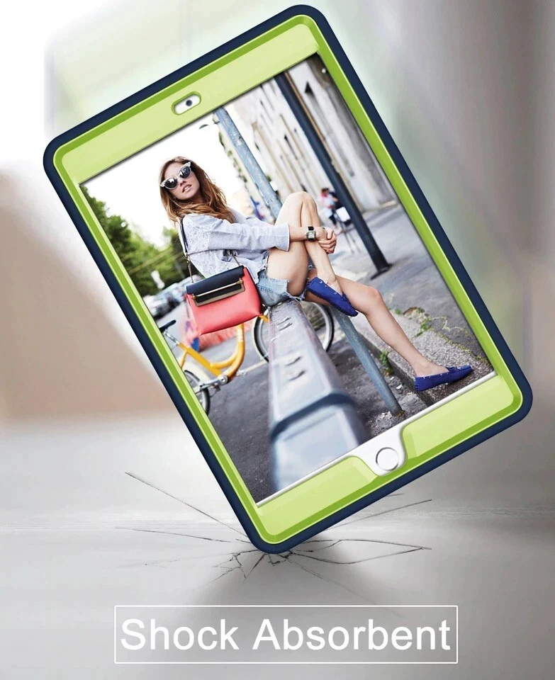 For Apple iPad 2 3 4 Air Mini Pro Tough Rubber Heavy Shockproof Hard Case Cover - Image 2 of 4