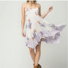 Free People Dreamy Romantic Faded Bloom Mini Dress XS $108 NWT