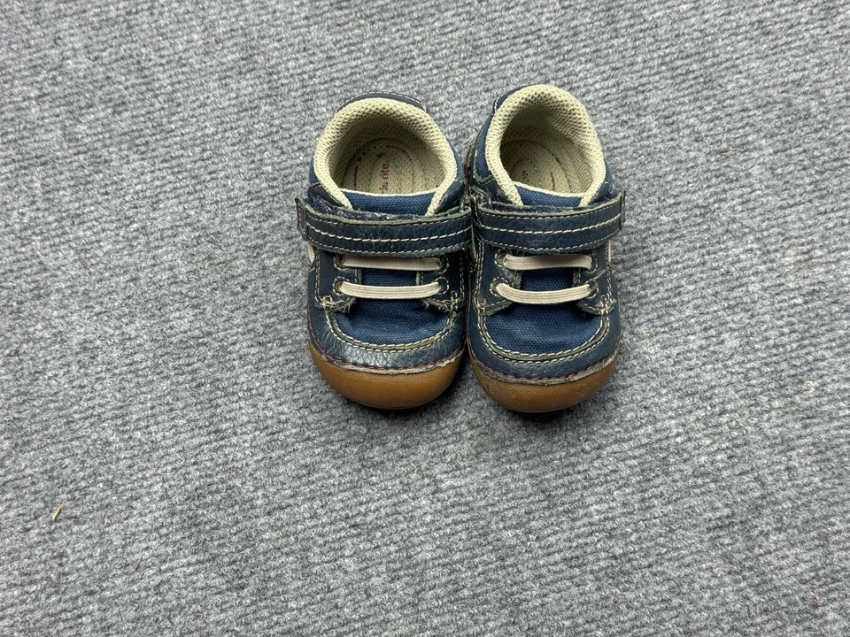 Stride Rite Shoes Boys Size 4W Wide Blue Leather - Image 3 of 4