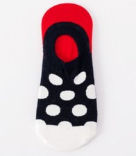Black White Polka Dot Low Cut Socks Novelty Unisex Crazy Fun SF1215