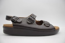 SAS Bravo Sandals Women’s Size 14 M Tripad Comfort Brown Leather Adjustable