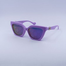 Gucci GG1542S 002 Lilac/Clear with Magnetic Clip-On Blue with GG Pattern Gold...