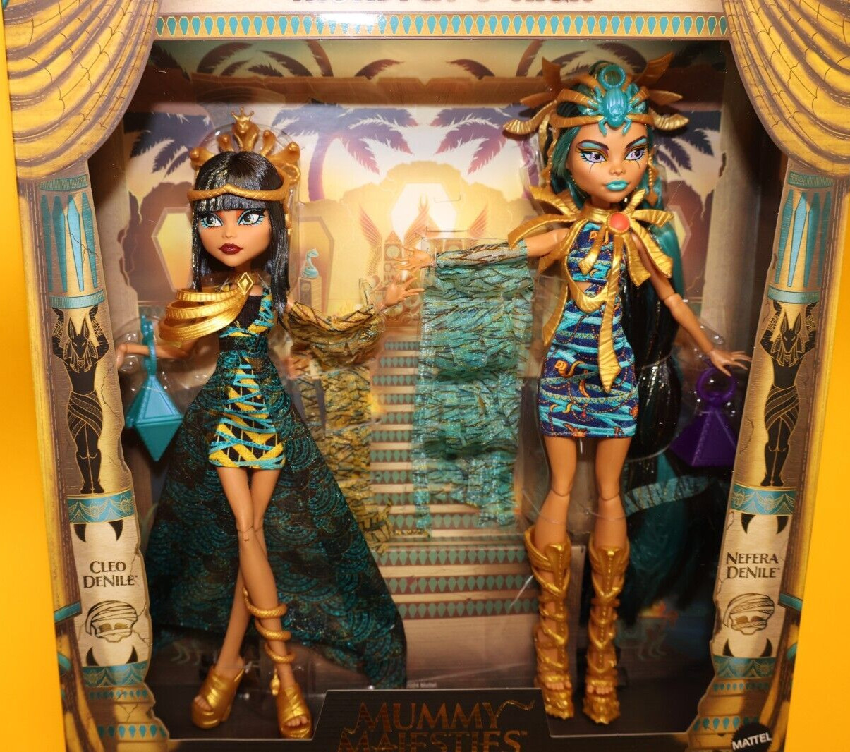 Muñecas Monster High, Mummy Majesties Cleo y Nefera De Nile figuras de colección