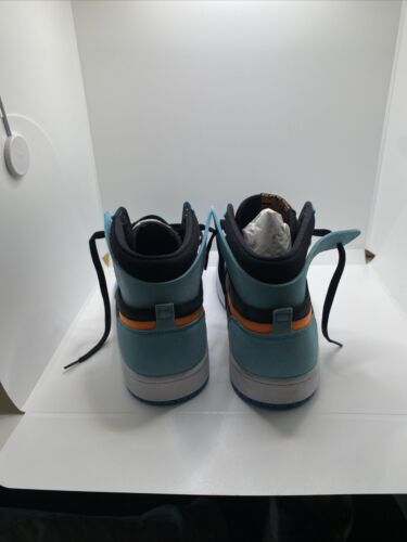 Size 12 - Air Jordan 1 Zoom Comfort 2 High Bleached Aqua Citrus - Picture 4 of 5