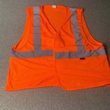 Wolverine Mens Reflective Vest Size M/L Orange Gray Packable Taping Work Outdoor