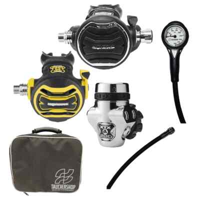 Apeks XTX200 + Octopus XTX40 + Finimeter + Tasche + Inflatorschlauch - BUNDLE