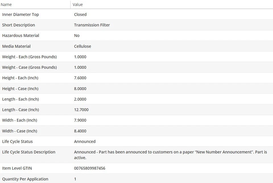 Filtro de aceite tipo OEM WIX para Pontiac Grand Prix 1994-1996 V6-3,1 L Foto 4 de 4