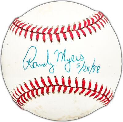 j*k様 MLB トレイ・ターナー 直筆サインボール RING THE BELL Randy Myers Autographed Signed NL Baseball Mets, Reds 