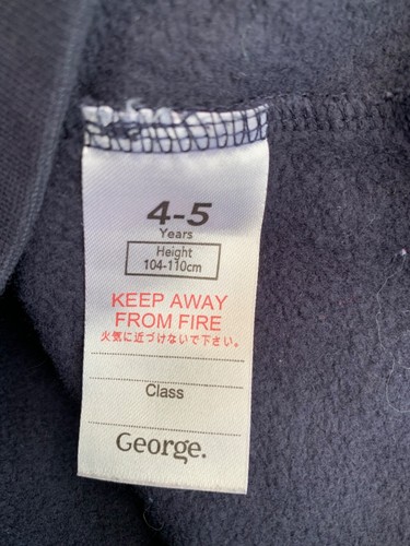 Boys school uniform sweatshirt shorts age 4-5 years navy george M&S - Picture 3 of 4