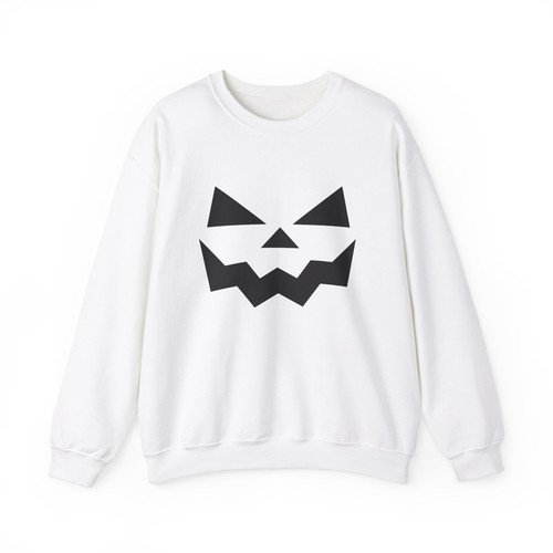 Pumpkin Face Halloween Sweatshirt, Jack-o-Lantern Sweater for Women S-3XL - Picture 3 of 4