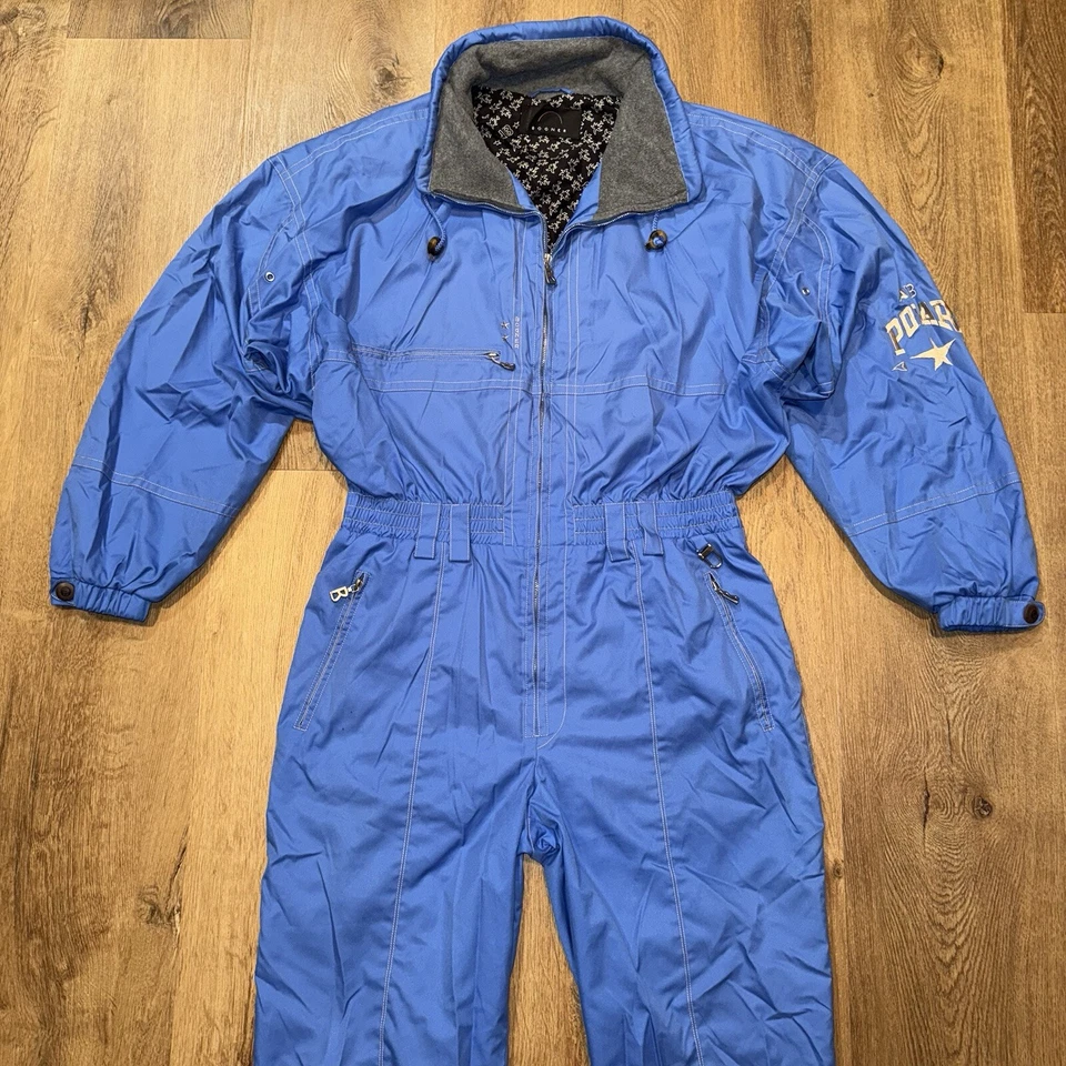 Mens Willy Bogner Ski Suit One Piece Snowsuit Snow Bib Polar Vtg Blue 40 Medium - Image 3 of 4