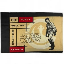 Vintage Star Wars POTF Pillowcase 1997 Luke Skywalker Princess Leia 29 X 19