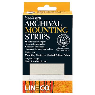 Lineco Montagestreifen, durchsichtiges Polyester, 3,17 cm x 10,16 cm (60 Stück)